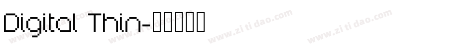Digital Thin字体转换